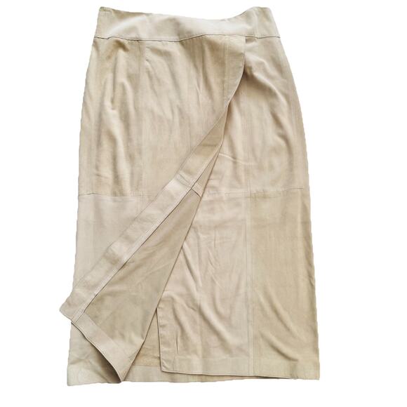 New VINCE 100% Lamb Leather Suede Womens Slit Skirt $695 Brand New Old Money 14 - Picture 6 of 8
